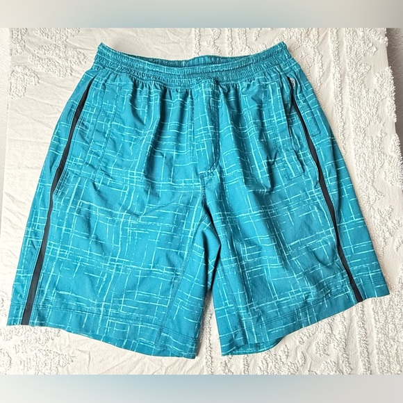 Lululemon Men's Pace Breaker Short Lined Teal Swim Trunk Athletic - Picture 1 of 6